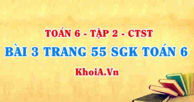 Bài 3 trang 55 SGK Toán 6 Tập 2 Chân trời sáng tạo